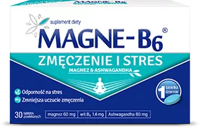 Suplement diety Magne-B6 Zmęczenie i Stres jest dostępny w Aptece internetowej Melissa. Zawiera wyciąg z korzenia ashwagandhy.