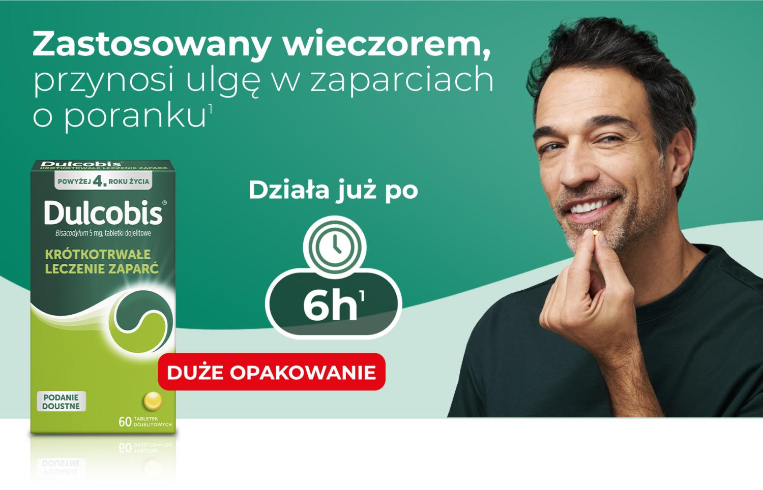 Duże opakowanie leku Dulcobis na zaparcia dostępne w aptece Melissa bez recepty Duże opakowanie leku Dulcobis na zaparcia dostępne w aptece Melissa bez recepty