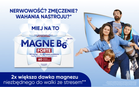 Magne B6 Forte dostępny bez recepty w aptece Melissa łagodzi stres i nerwowość Magne B6 Forte dostępny bez recepty w aptece Melissa łagodzi stres i nerwowość