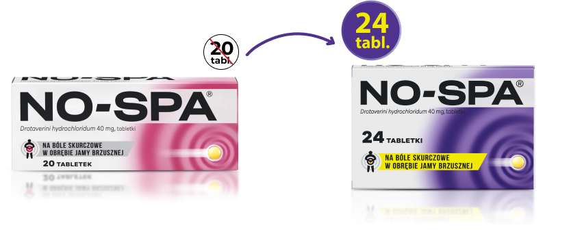 Nowe większe opakowanie No-Spa i No-Spa Max Nowe większe opakowanie No-Spa i No-Spa Max