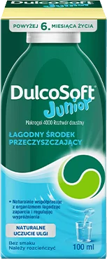 Dulcosoft Junior roztwór doustny na zaparcia u dzieci i zaparcia u niemowląt, do kupienia w aptece internetowej Melissa.