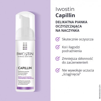 IWOSTIN CAPILLIN Oczyszczająca pianka na naczynka - 165 ml - obrazek 3 - Apteka internetowa Melissa