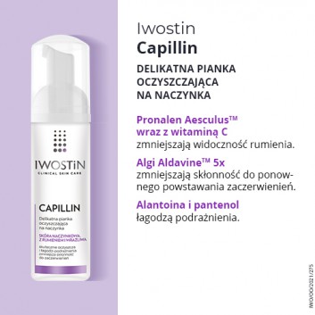 IWOSTIN CAPILLIN Oczyszczająca pianka na naczynka - 165 ml - obrazek 2 - Apteka internetowa Melissa