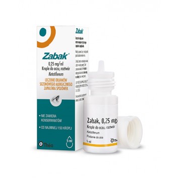 ZABAK 0.25mg/1ml krople do oczu - 5 ml - obrazek 1 - Apteka internetowa Melissa