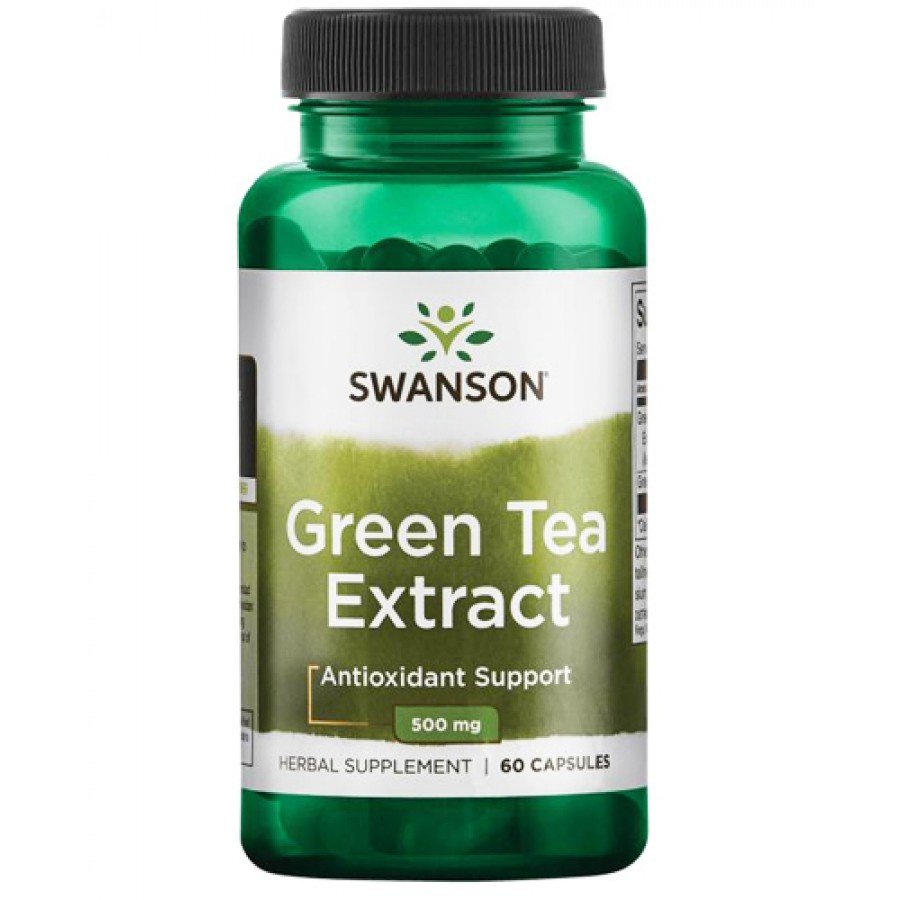 Swanson Green Tea Extract 500 mg - 60 kapsułek - obrazek 1 - Apteka internetowa Melissa
