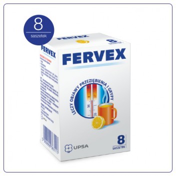 FERVEX o smaku cytrynowym, saszetki, 8 sztuk