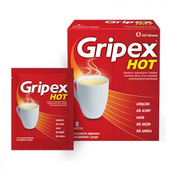 GRIPEX HOT, 8 sasz. - obrazek 1 - Apteka internetowa Melissa