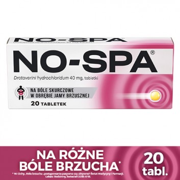 NO-SPA 40 mg, 20 tabletek na ból brzucha, skurcze - obrazek 2 - Apteka internetowa Melissa