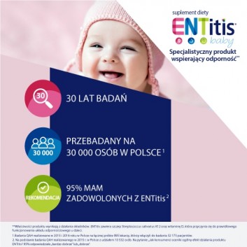 ENTITIS BABY - preparat przeciwinfekcyjny - 30 sasz. - cena, opinie, dawkowanie - obrazek 6 - Apteka internetowa Melissa
