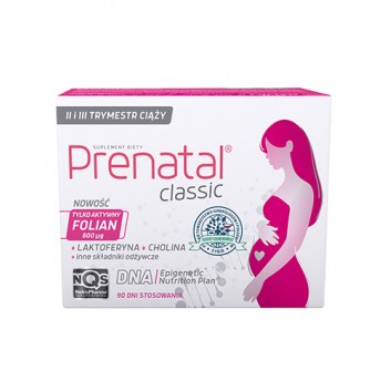 Prenatal Classic, witaminy dla kobiet w ciąży (od 13. tygodnia) i karmiących piersią, kapsułki, 90 sztuk