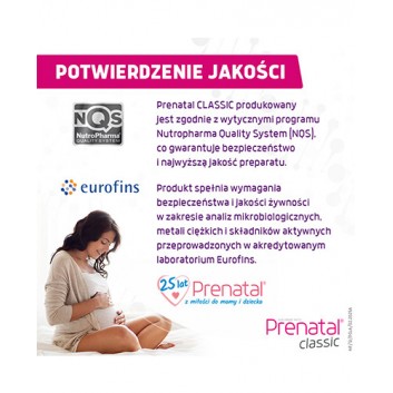 Prenatal Classic, witaminy dla kobiet w ciąży (od 13. tygodnia) i karmiących piersią, kapsułki, 90 sztuk - obrazek 7