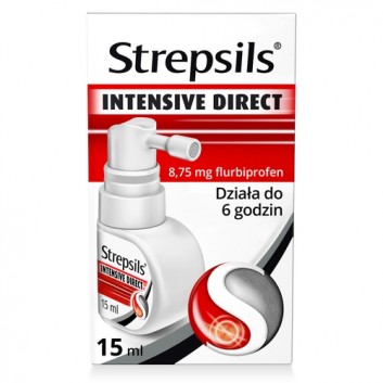 Strepsils Intensive Direct na ostry ból gardła, w sprayu 15 ml, cena, opinie, właściwości  - obrazek 2 - Apteka internetowa Melissa