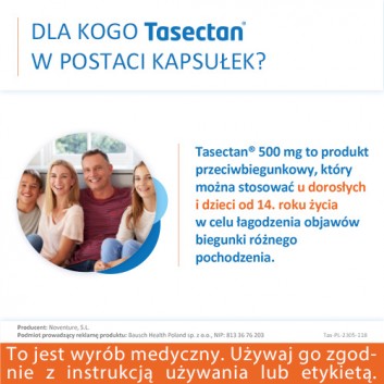 Tasectan 500 mg, 15 kapsułek - obrazek 6 - Apteka internetowa Melissa