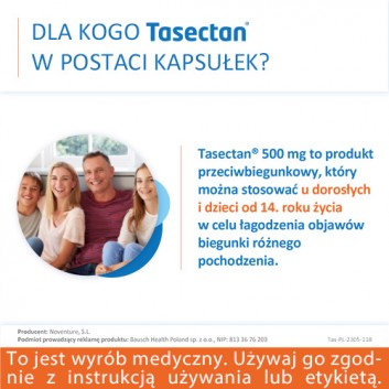 Tasectan 500 mg, 15 kapsułek - obrazek 6