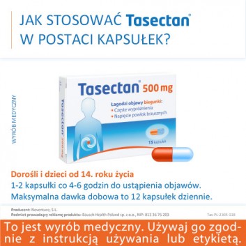 Tasectan 500 mg, 15 kapsułek - obrazek 7 - Apteka internetowa Melissa
