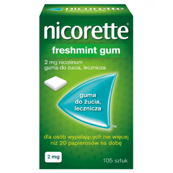 NICORETTE Freshmint 2 mg - 105 szt. Na rzucanie palenia - cena, opinie, właściwości - obrazek 1 - Apteka internetowa Melissa