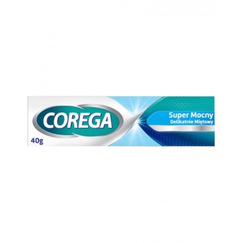 Corega Super Mocny Delikatnie Miętowy Krem mocujący do protez zębowych, 40 g
