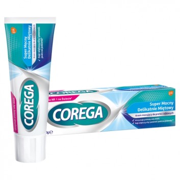 Corega Super Mocny Delikatnie Miętowy Krem mocujący do protez zębowych, 40 g - obrazek 2