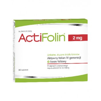 ACTIFOLIN 2 mg - 30 tabl,, kwas foliowy - obrazek 1 - Apteka internetowa Melissa
