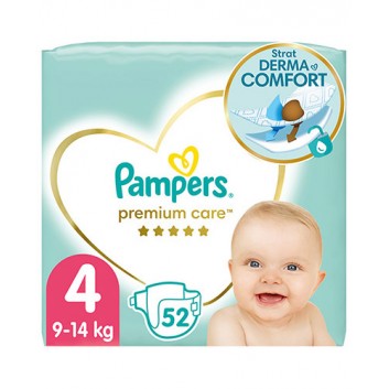 Pampers Pieluchy Premium Care rozmiar 4, 52 sztuki pieluszek - obrazek 1 - Apteka internetowa Melissa