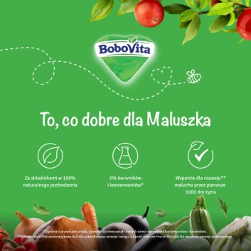 BoboVita Smaczna Kolacja Kaszka mleczno-­ryżowa 3 owoce po 6. miesiącu - 230 g - cena, opinie, właściwości - obrazek 4 - Apteka internetowa Melissa