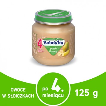 BOBOVITA Gruszki i banany po 4 m-cu - 125 g - cena, opinie - obrazek 1 - Apteka internetowa Melissa