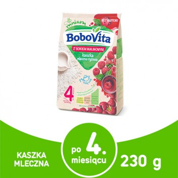 BOBOVITA Kaszka mleczno-ryżowa z sokiem malinowym po 4 m-cu - 230 g - obrazek 1 - Apteka internetowa Melissa