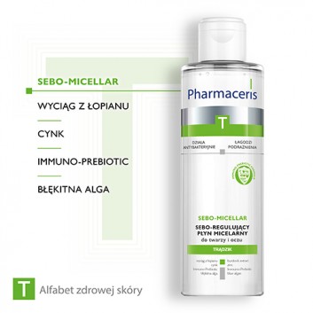 PHARMACERIS T SEBO-MICELLAR Płyn micelarny do twarzy, 200 ml - obrazek 3