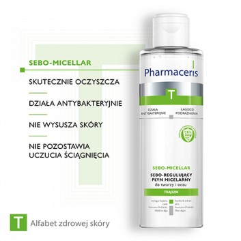 PHARMACERIS T SEBO-MICELLAR Płyn micelarny do twarzy, 200 ml - obrazek 4 - Apteka internetowa Melissa