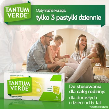 TANTUM VERDE LEMON Smak cytrynowy, 20 past., na ból gardła i stany zapalne jamy ustnej, cena, opinie, wskazania - obrazek 4 - Apteka internetowa Melissa