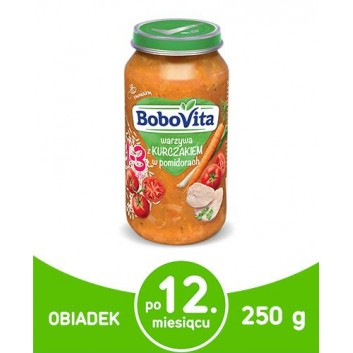 BOBOVITA Junior Warzywa z kurczakiem w pomidorach - 250 g - cena, opinie, właściwości - obrazek 1 - Apteka internetowa Melissa