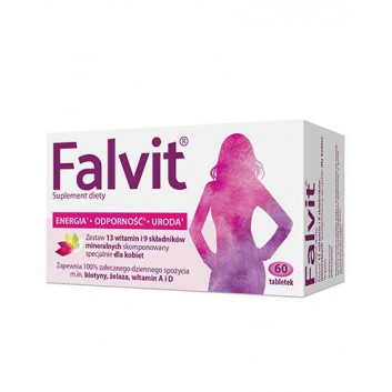 FALVIT zestaw witamin i minerałów dla kobiet, 60 tabletek - obrazek 1 - Apteka internetowa Melissa
