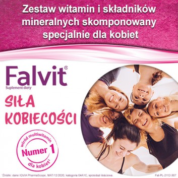 FALVIT zestaw witamin i minerałów dla kobiet, 60 tabletek - obrazek 3 - Apteka internetowa Melissa
