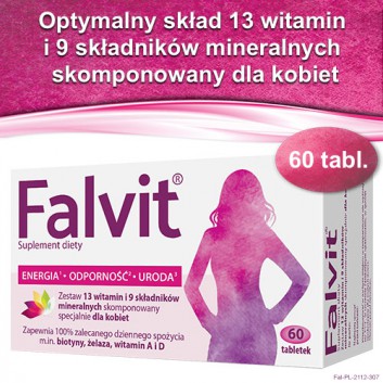 FALVIT Wspomaga organizm kobiety - 60 tabl. - cena, opinie, wskazania - obrazek 2 - Apteka internetowa Melissa