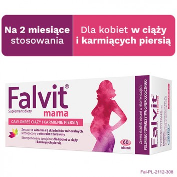 FALVIT MAMA Dla kobiet w ciąży i karmiących, 60 tabletek - obrazek 1 - Apteka internetowa Melissa