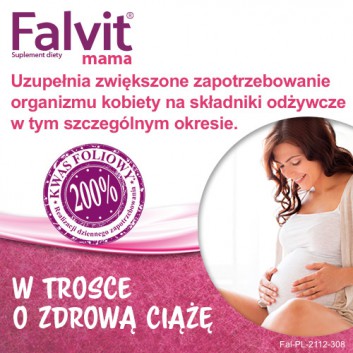 FALVIT MAMA Dla kobiet w ciąży i karmiących, 60 tabletek - obrazek 2 - Apteka internetowa Melissa
