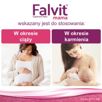 FALVIT MAMA Dla kobiet w ciąży i karmiących, 60 tabletek - obrazek 4 - Apteka internetowa Melissa