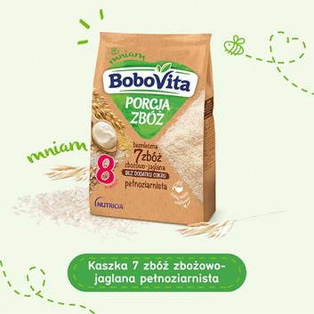 BOBOVITA PORCJA ZBÓŻ Kukurydziano-ryżowa kaszka mleczna 3 owoce po 6 m-cu - 210 g - obrazek 2 - Apteka internetowa Melissa