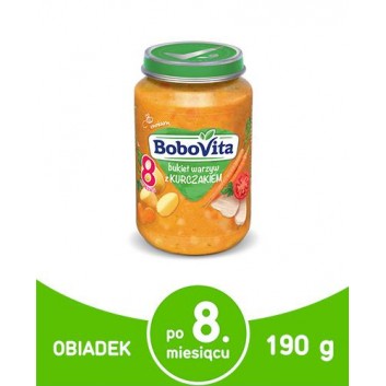 BOBOVITA Bukiet warzyw z kurczakiem po 8 m-cu - 190 g  - obrazek 1 - Apteka internetowa Melissa