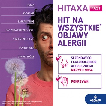 Hitaxa Fast, 5 mg, tabletki ulegające rozpadowi w jamie ustnej, 10 sztuk - obrazek 4