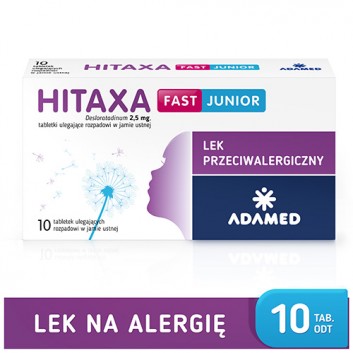 HITAXA FAST JUNIOR, 10 tabl. na alergię cena, opinie, właściwości - obrazek 2
