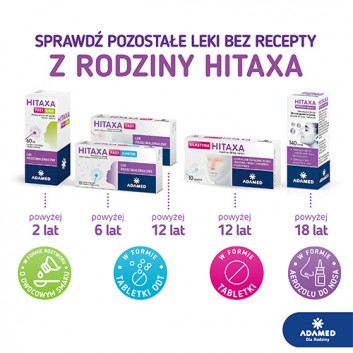 HITAXA FAST JUNIOR, 10 tabl. na alergię cena, opinie, właściwości - obrazek 6