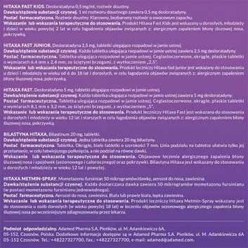 HITAXA FAST JUNIOR, 10 tabl. na alergię cena, opinie, właściwości - obrazek 7