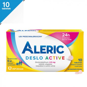 ALERIC DESLO ACTIVE 2,5 mg, 10 tabl. Pomoc w alergii. - obrazek 1 - Apteka internetowa Melissa