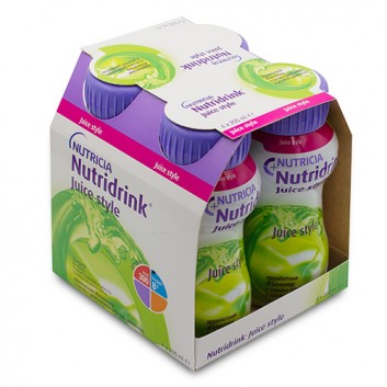 Nutridrink Juice Style, płyn o smaku jabłkowym, 4 x 200 ml