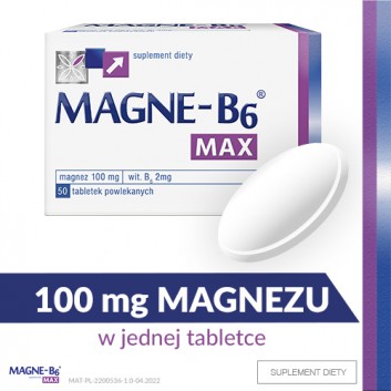 MAGNE - B6 MAX, 50 szt. Magnez, witamina B6 w tabletkach + Solderol 50 µg (2000 j.m.), kapsułki Witamina D3 (cholekalcyferol), 60 kaps. - obrazek 2 - Apteka internetowa Melissa