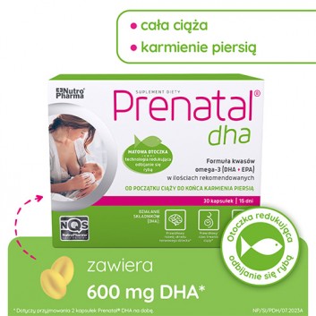 Prenatal DHA, 30 kapsułek - obrazek 2 - Apteka internetowa Melissa