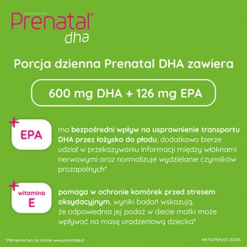 Prenatal DHA, 30 kapsułek - obrazek 6 - Apteka internetowa Melissa