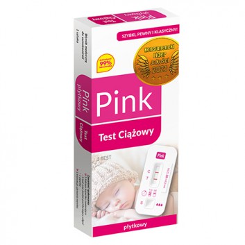 DOMOWE LABORATORIUM PINK TEST Domowy test ciążowy płytkowy - 1 szt.