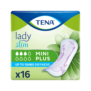 TENA LADY SLIM MINI PLUS Wkładki anatomiczne, 16 sztuk - obrazek 1 - Apteka internetowa Melissa